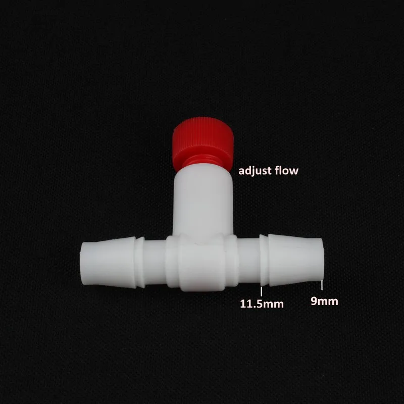 Adjustable T-type Valve for Aquarium Fittings, Fish Tank Connector, Environmental Air Pump, Hose Adapter, 10mm, 6Pcs