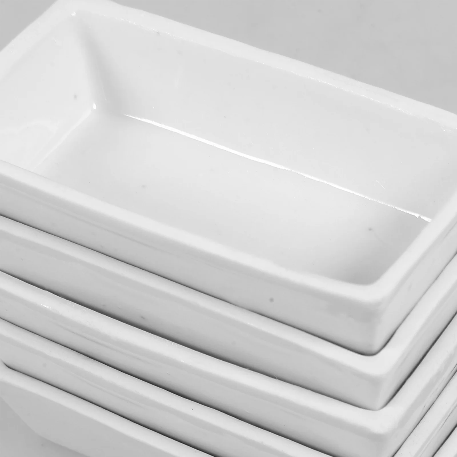 

10 Pcs Weighing Pans Boat Dish Culture Dishes Lab Burning Rectangular Holders Ceramic Crucible Chemical