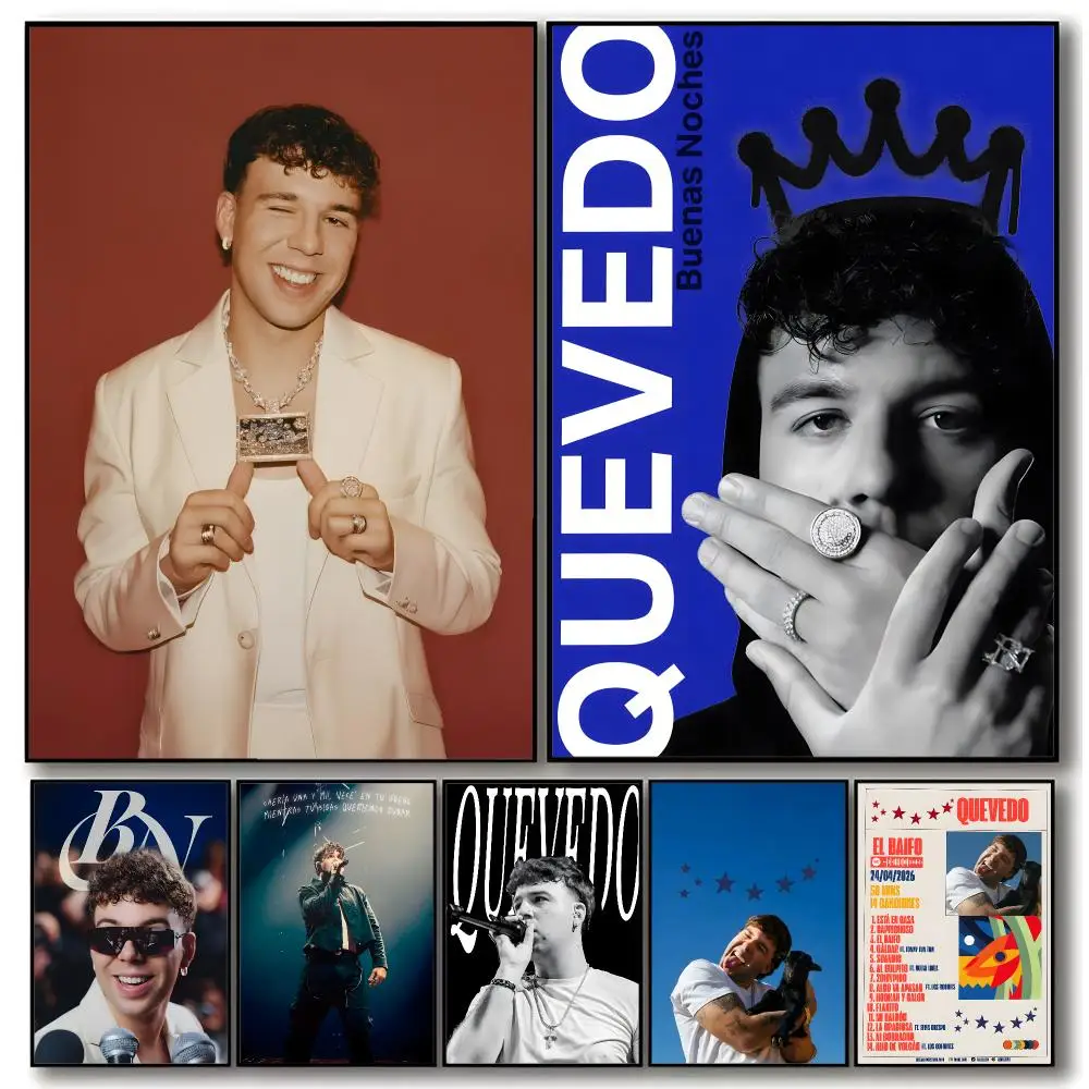 Latin singer Quevedo Poster Aesthetic Dorm & Bedroom Wall Art Decor