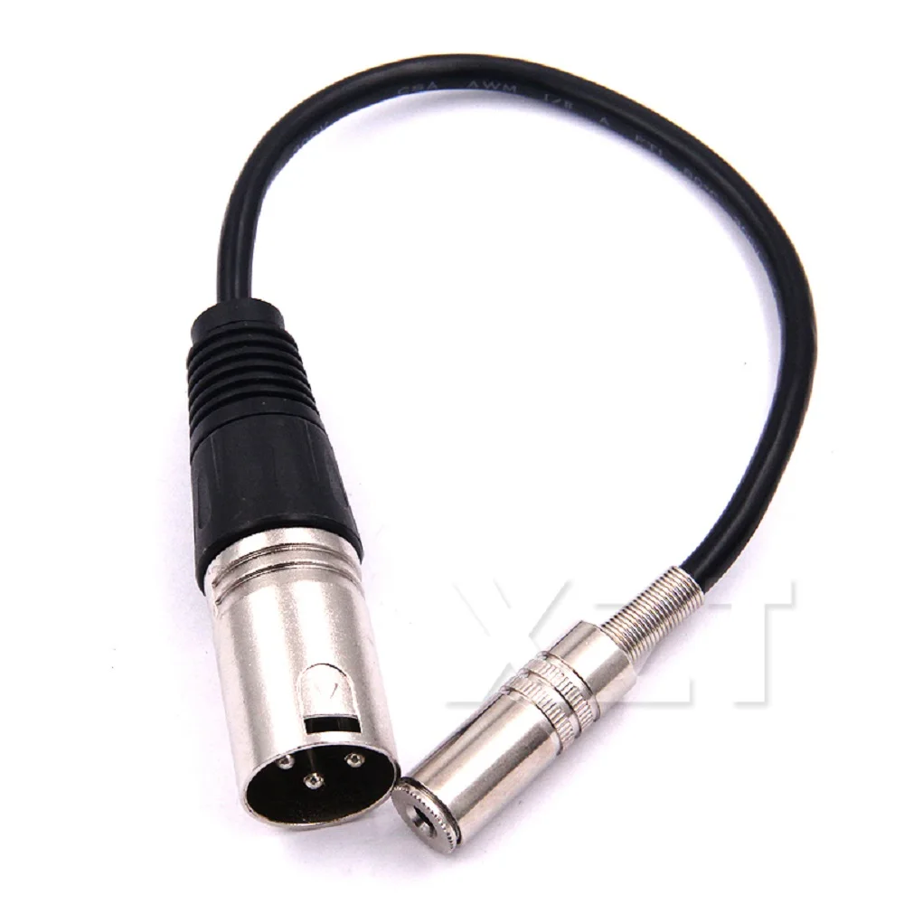 1pcs High Speed 3.5 XLR Audio cable 3.5mm Female XLR Male Audio Line 3P XLR CANNON 3pin AUX Line Wire Cord Converter