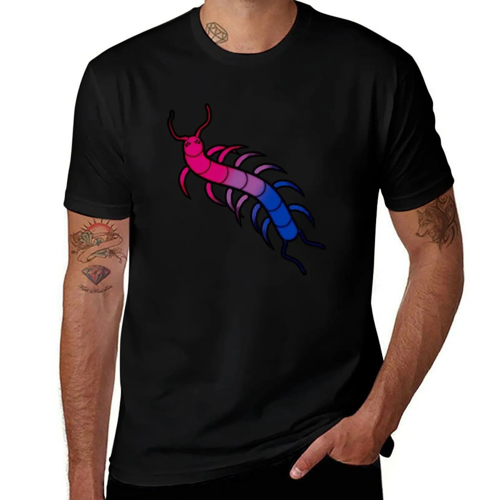 

Bi Bisexual Pride Sticker Gay Centipede T-Shirt cheap stuff anime tshirt aesthetic clothes mens designer t shirt