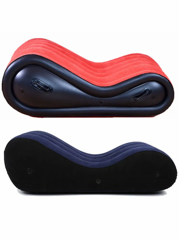 Inflatable Sofa Bed Relaxing Chair Double Folding Camping Chair Furniture S Shape Travel Lounges Chaise Outdoor Sofa Sets