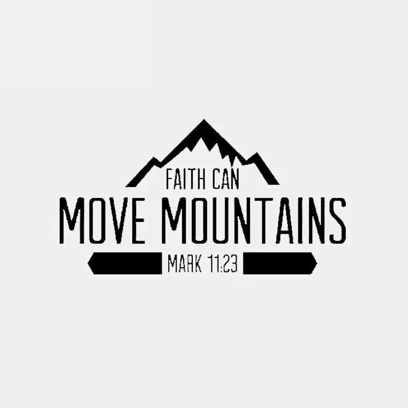 

Car Sticker Faith Can Move The Hill Mark 11:23 Car PVC Decal Christine Car Decoration Sticker Creative Black/white, 18cm*10cm