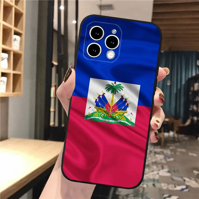 Haiti Flag Phone Case For iphone 15 14 Pro Max 13 12 11 Pro Max XS XR X 12mini 14 Plus SE Case Funda