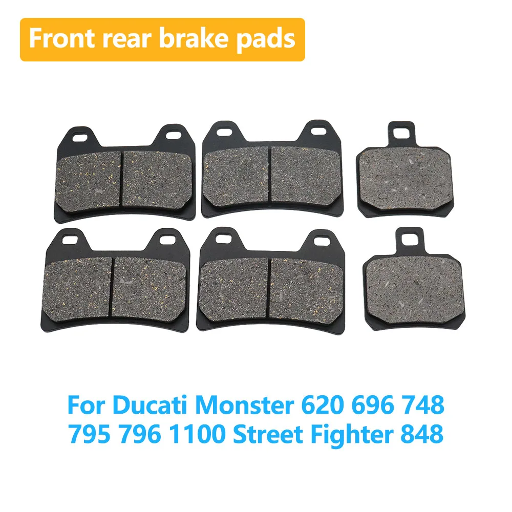

Front Rear Brake Pads For Ducati Monster 620 696 748 795 796 1100 Street Fighter 848 Motorcycle Accessoies