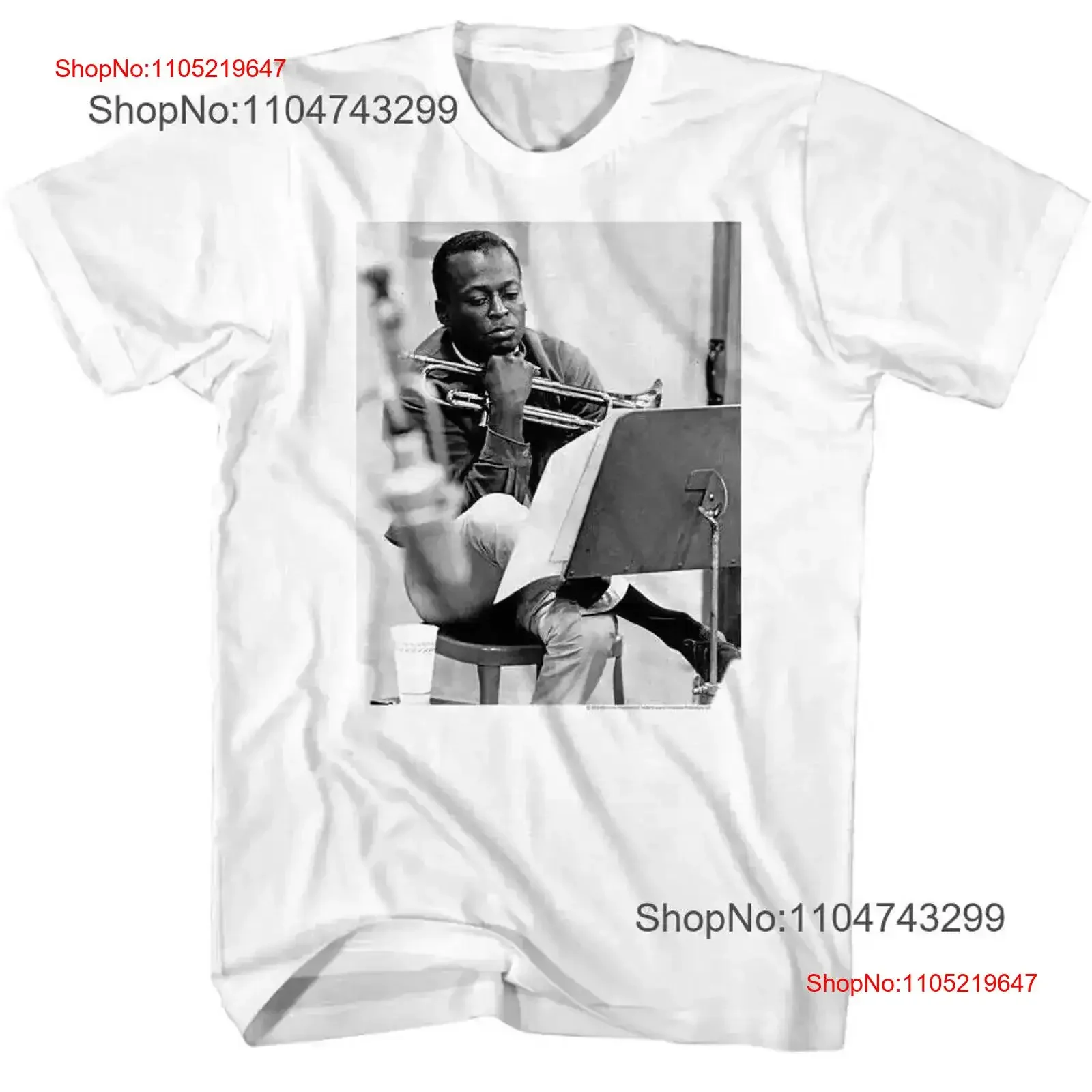 

Miles Davis T Shirt in Recording Studio Men's Retro vintage Washed Slightly Stylish fashion Breathable Comfortable vintage