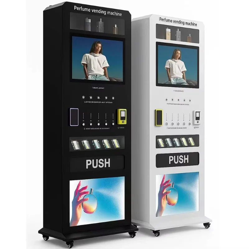 

Безопасные новые поступления 24H Самообслуживание Автоматический Отдельностоящий парфюмерный спрей Торговый автомат Тренажерный зал Клуб