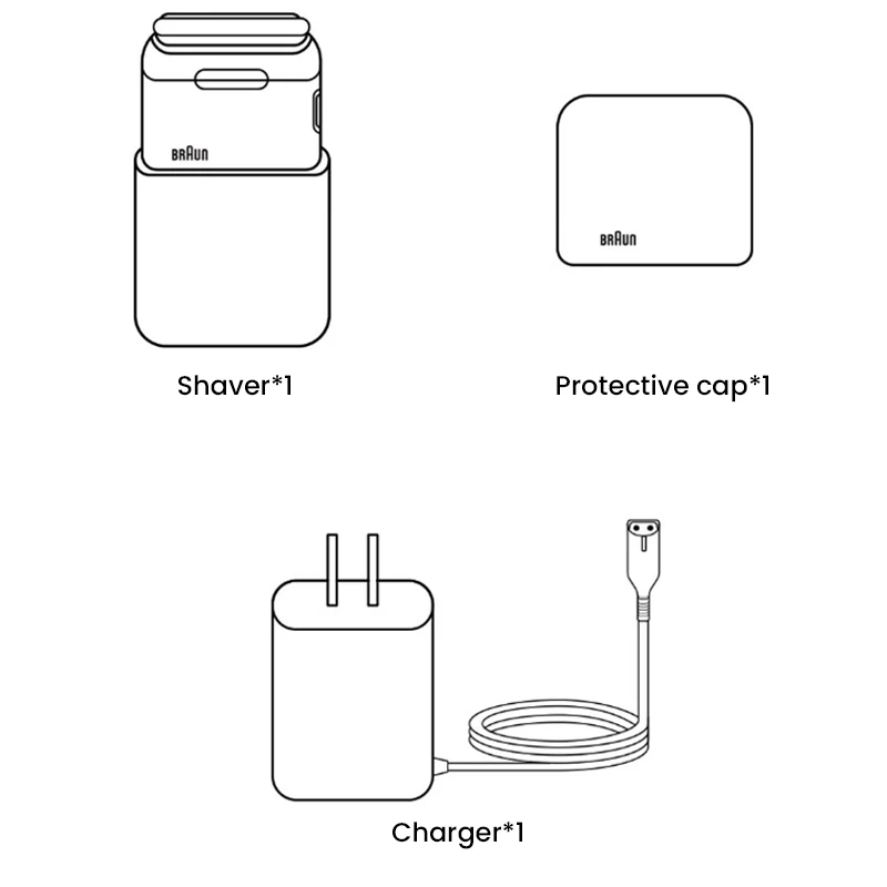 Мужская электробритва Braun, портативная электробритва, сетчатое лезвие из нержавеющей стали, сетка для сухого и влажного бритья, быстрая зарядка M1012