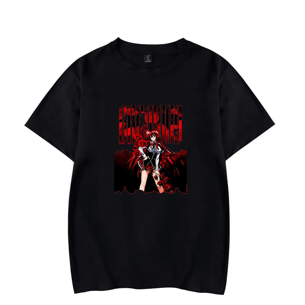 

Футболка для средней школы DxD Rias Gremory Merch 2025, мужская забавная футболка с короткими рукавами, топы унисекс