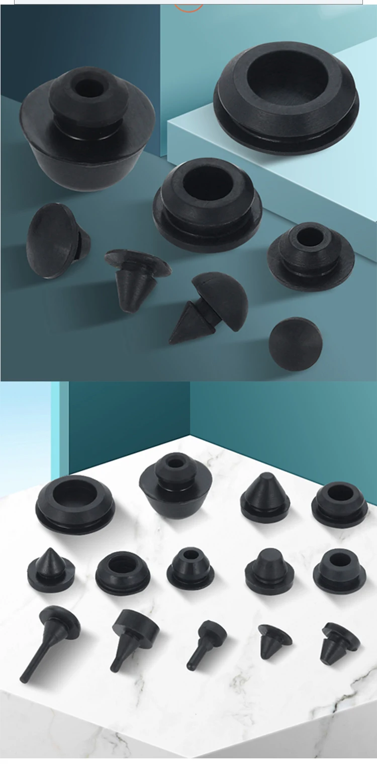 Feste Silikonkautschukkappen, 2 mm bis 16 mm, T-Typ-Steckerabdeckung, aufsteckbare Dichtung, Blindstopfen, Endkappen, Dichtungsstopfen – Detail 2
