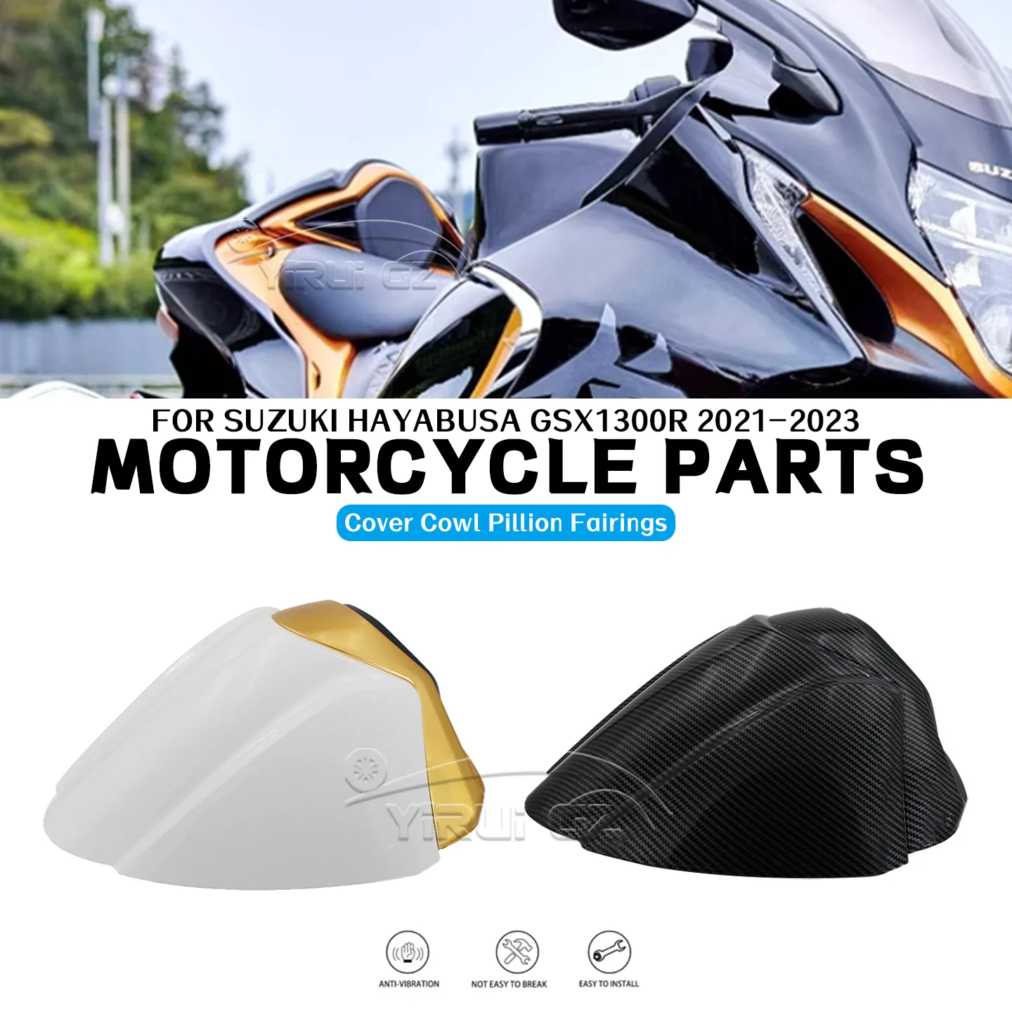 

Для Suzuki Hayabusa GSX1300R GSX-1300R 1300 2021-2023 чехол на сиденье пассажирского сиденья обтекатель капот мотоцикл амортизация задняя часть