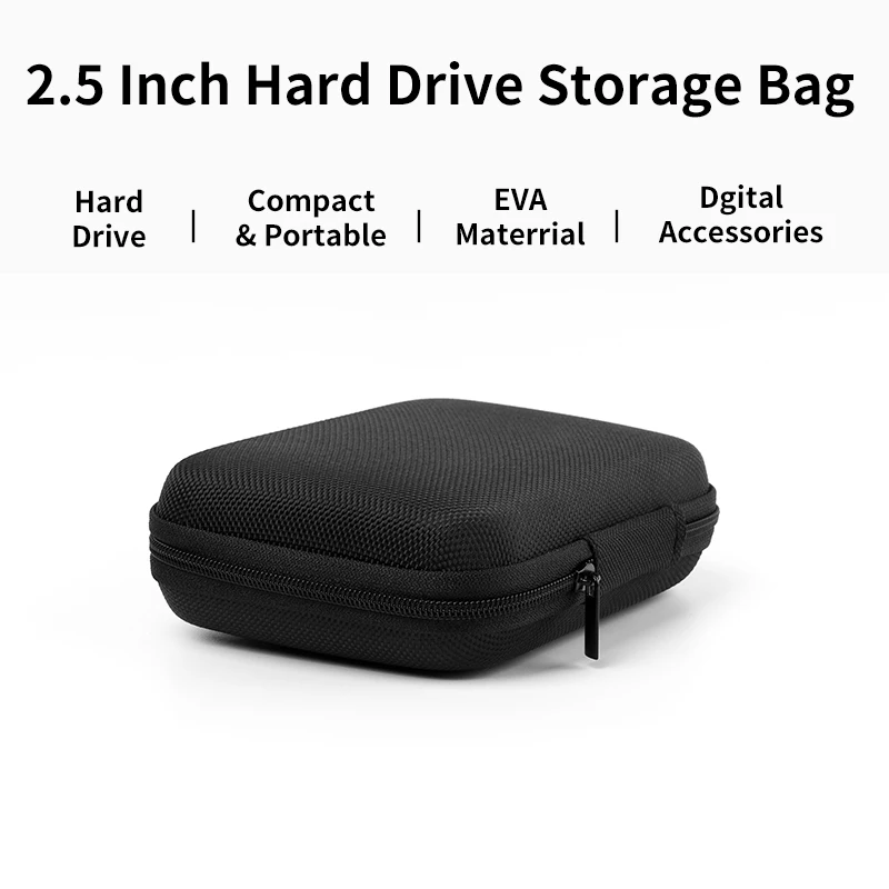 2.5 ''Harddisk Case Draagbare Hdd Bescherming Tas Voor Externe 2.5 Inch Harde Schijf/Oortelefoon/U Schijf Harde Schijf Behuizing Zwart