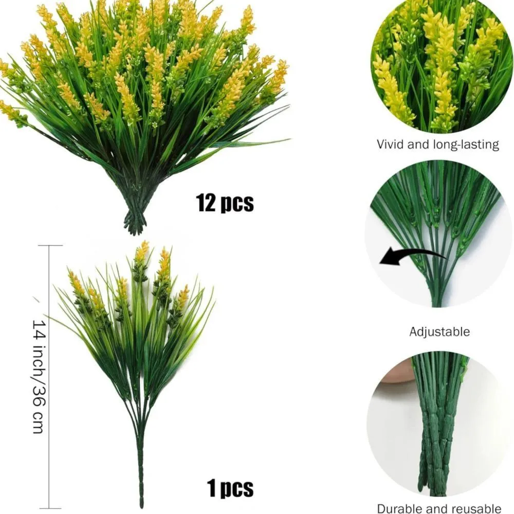 1pc pianta artificiale lavanda a prova di raggi ultravioletti arco di nozze di natale casa giardino all'aperto cortile bonsai Festival fai da te Hotsale