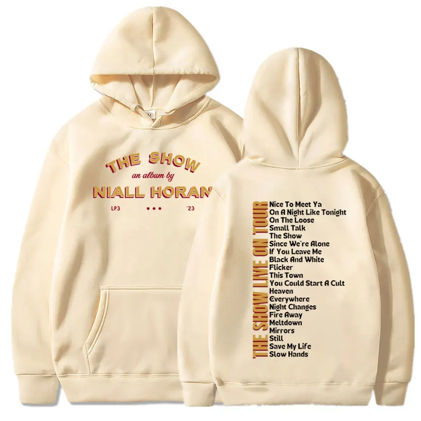 Niall Horan 2024 The Show Live On Tour Aesthetic Oversized Sweatshirt Men Women Hip Hop Vintage Concert Hoodie Fans Gift