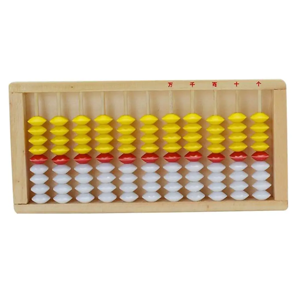 Ábaco juguete de matemáticas para niños niños contando ábaco de madera amarillo rojo blanco