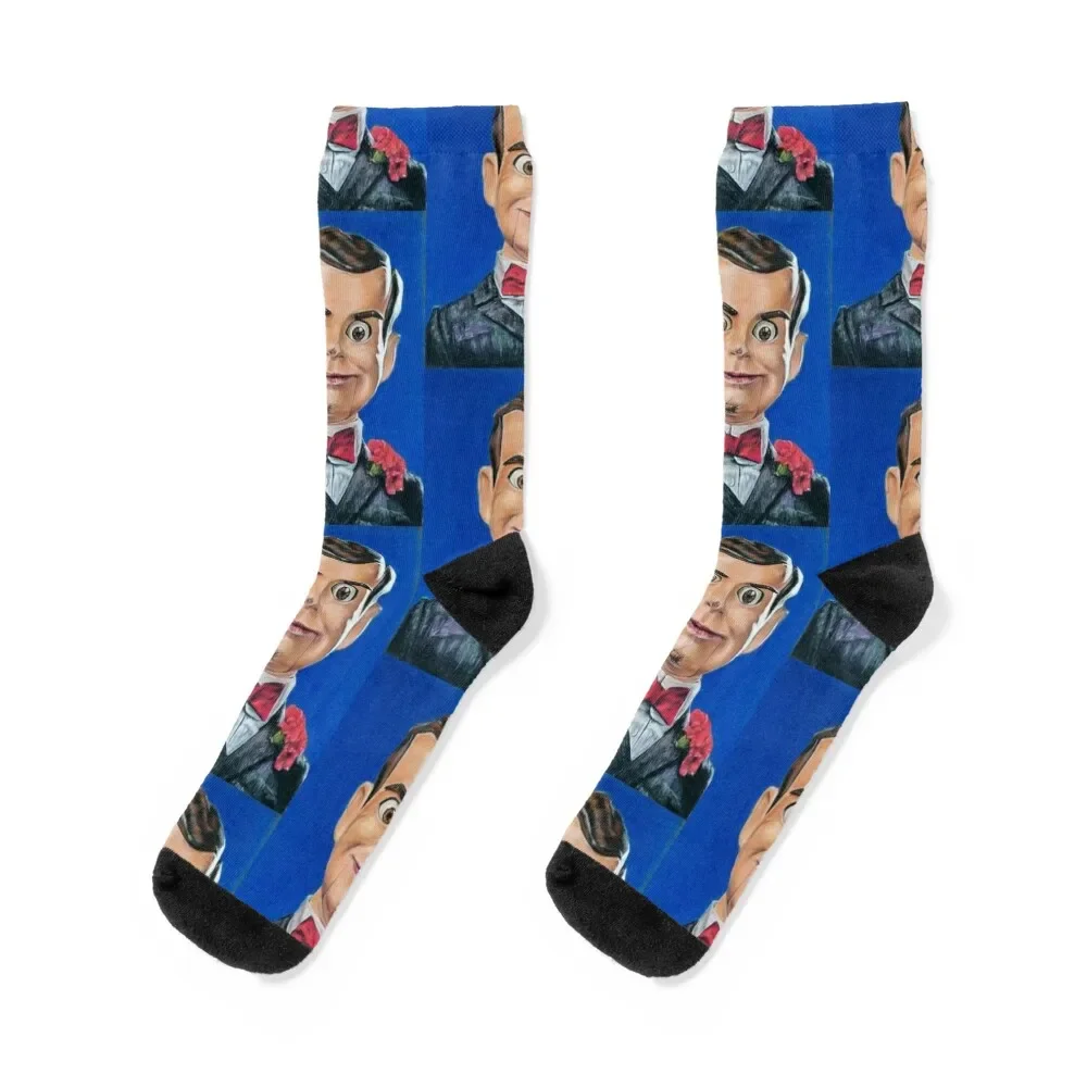 

Spooky Goosebumps Ventriloquist Dummy Socks retro sports and leisure cotton soccer anti-slip Women's Socks Men's