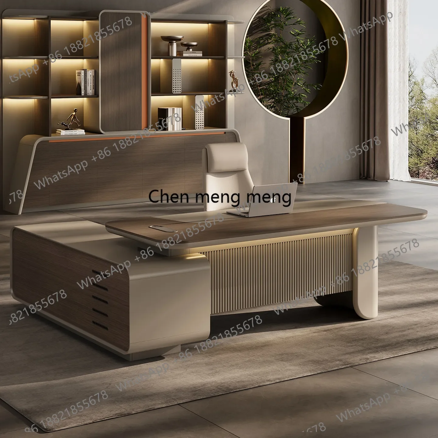 a55 Light luxury modern executive president senior computer desk simple large desk office desk and chair combination