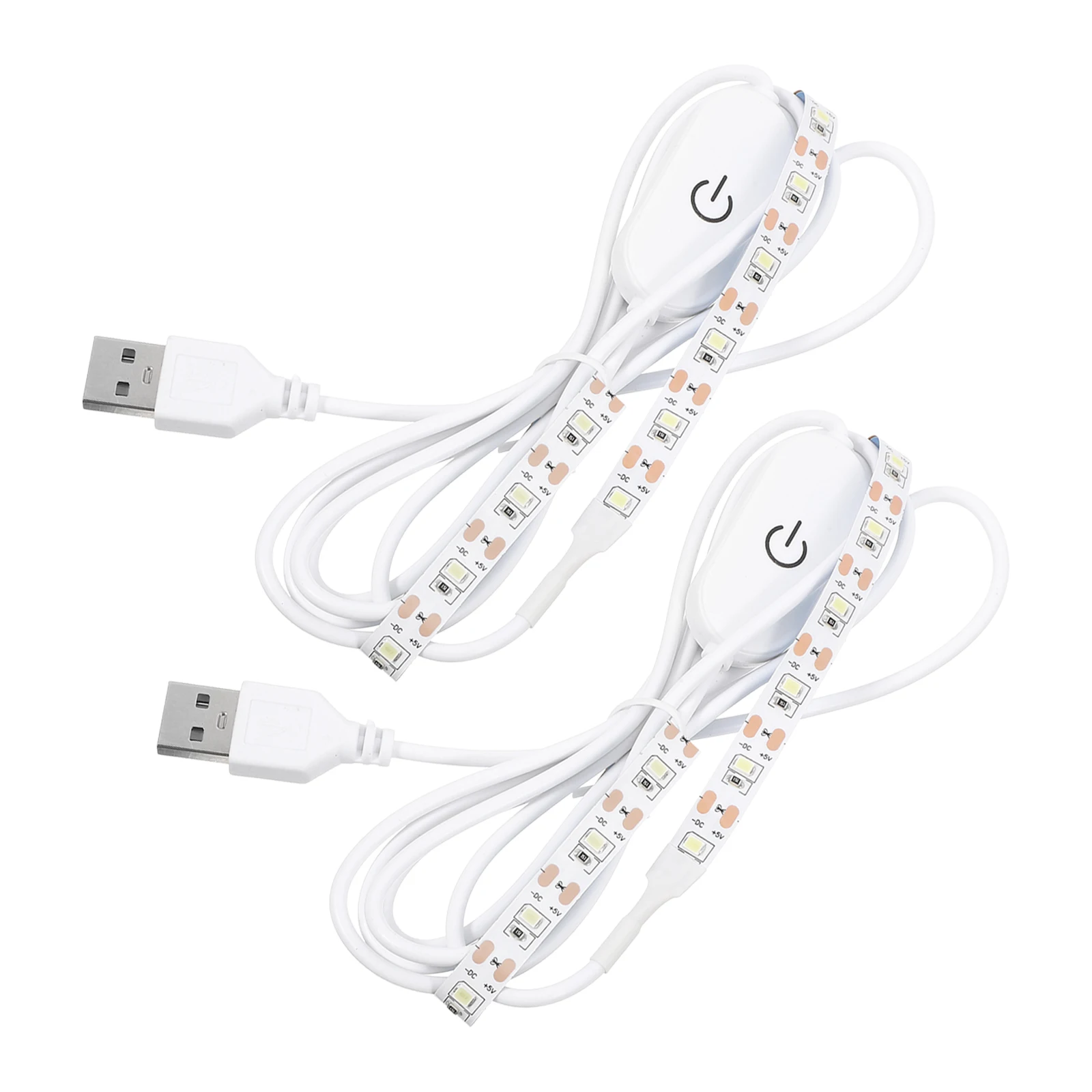 Striscia luminosa a LED dimmerabile touch da 2 pezzi, alimentata tramite USB, adesivo flessibile, per macchina da cucire, illuminazione, striscia adesiva per armadio guardaroba