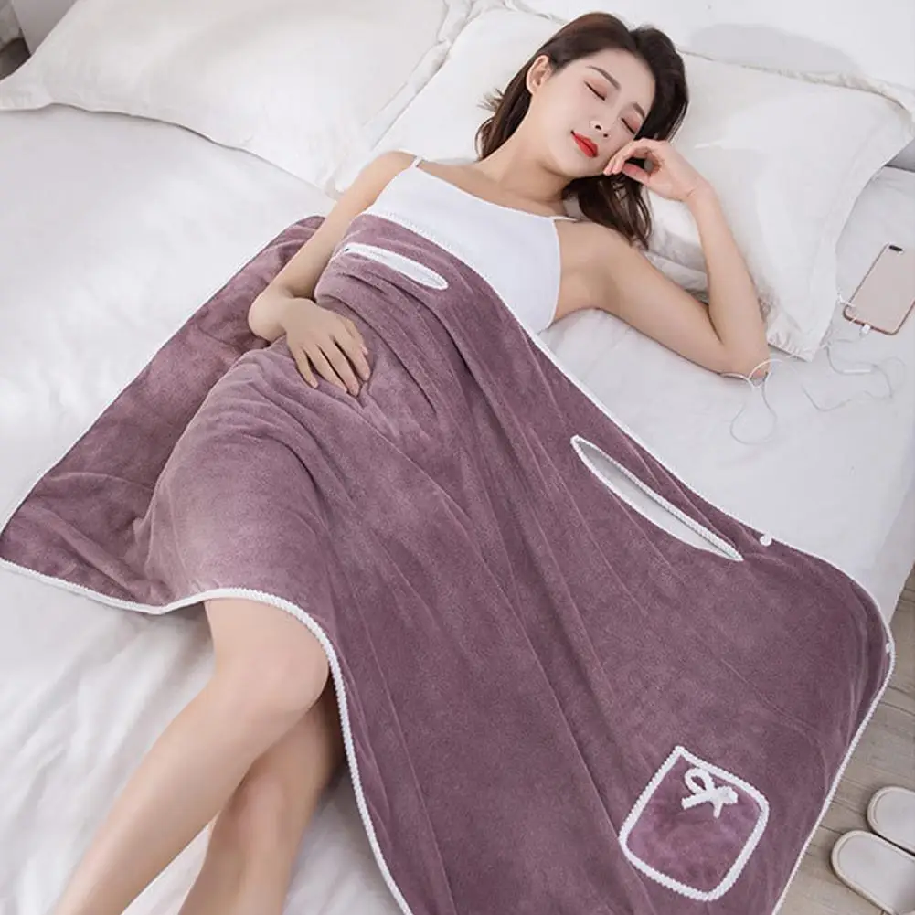 Women Bath Towels Wearable Fast Drying Bathing Beach Spa Bathrobe Wash Clothing Shower Bath And Gym Towel Wearable Bathrobe