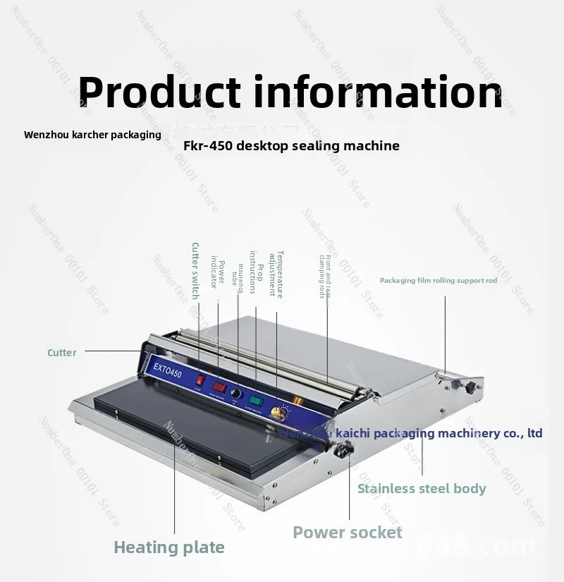 450 Plastic Wrap Sealing and Cutting Machine Fully Automatic Plastic Wrap Packaging Machine