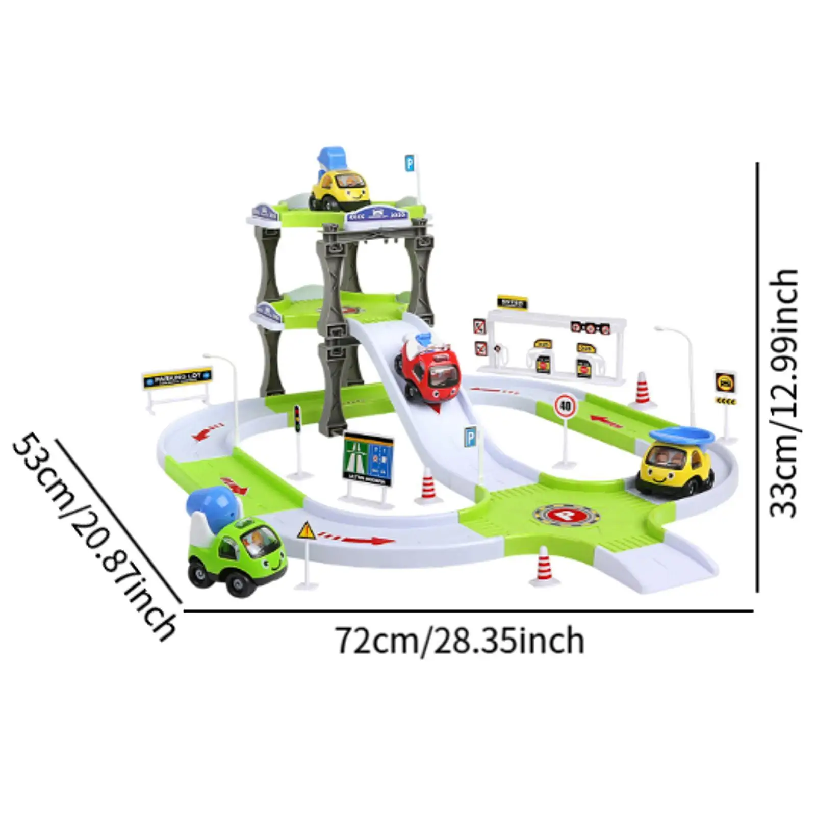 Engineering Vehicle Toys Set Race Track Car for Children Toddlers Kids