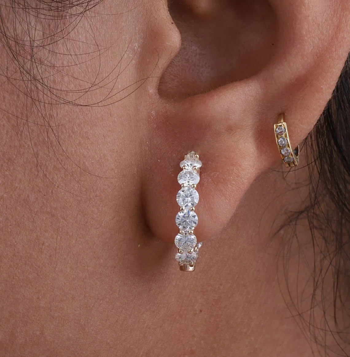 S925 Sterling Silber Ohrstecker, Elegante Ohrhaken, Schicke Diamant-Ohrringe, Vielseitige Stilvolle Diamant-Ohrringe – Detail 12