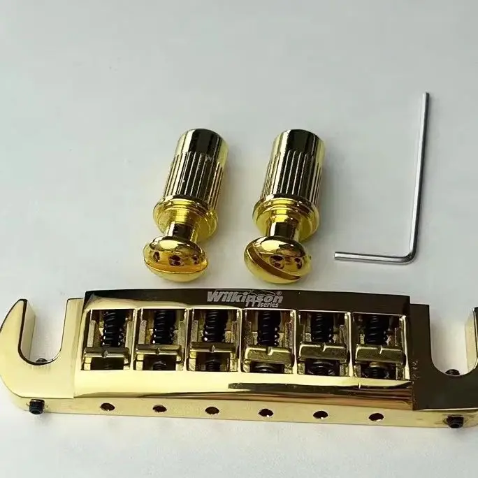

Гитарный бридж Wilkinson WOGT3 с 6 струнами, интегрированный тейлпайп, черный, тип Tune-O-Matic, для электрогитар LP и SG