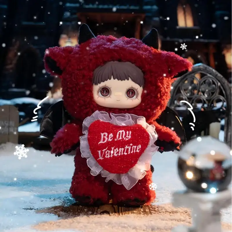 정품 메이미-윈터 그로테스크 시리즈 플러시 블라인드 박스 타이드 플레이 백 걸이형 귀여운 소녀 생일 휴일 서프라이즈 선물