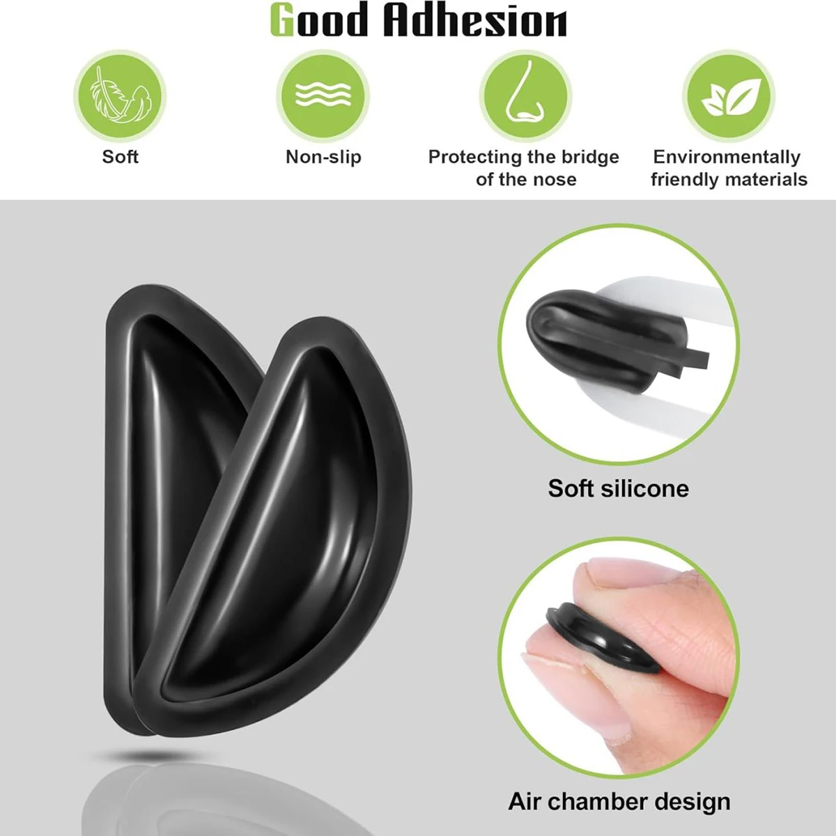 5/10 Pairs سوبر لزجة المضادة للانزلاق النظارات مخدات أنف للنظارة لينة سيليكون لاصق نظارات مخدة أنف للنظارة ل إطار بلاستيكي أجزاء النظارات