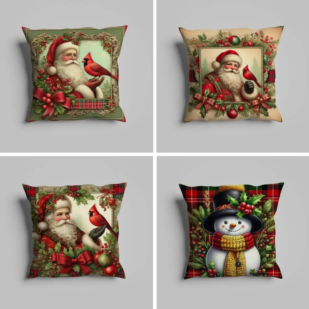

Pillow Case luxurious home office, sofa decorative Multi sized car seat cushions, pillowcases Santa Claus christmas retro