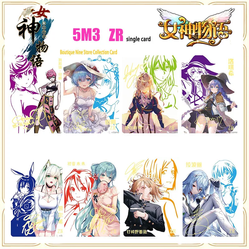 Anime Character Goddess Story Flash Card Rare ZR Collection Card Children's Toy Board Game Card Gift Rem Hatsune Miku Roxy