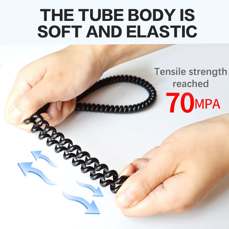 90 سنتيمتر بولي TPU لف حماية سلك كابل دوامة اللفاف المنظم ل سكوتر كهربائي #5