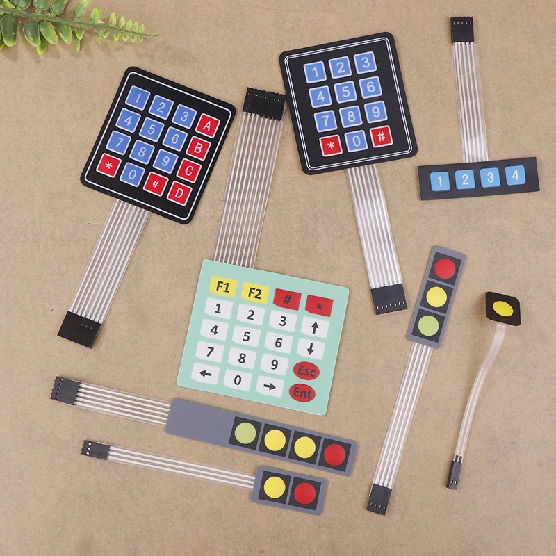 1Pcs 1*2 3 4 Key Button Membrane Switch 3*4 4X5 Matrix Array Keyboard 1X6 Keypad With LED Control Panel Pad DIY Kit For Arduino