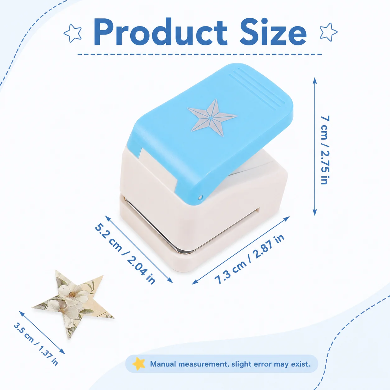 Creative Star-shaped Handheld Puncher, A Must-have Paper Cutting Tool For Art Class, Used For Greeting Cards, Scrapbooks
