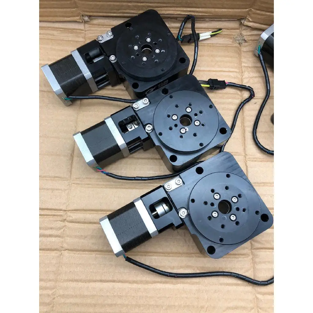 Used 42 Stepper Motor Rotary Table 70mm | Electric Indexing Turntable 360° R-Axis for CNC/DIY