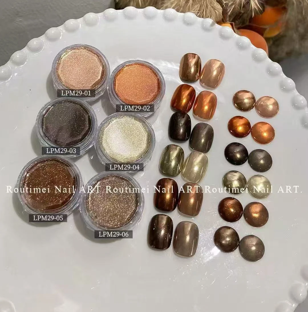 1 set di glitter per unghie polvere magica decorazione invernale per unghie manicure polvere cromata effetto specchio punta per unghie forniture artistiche pigmento