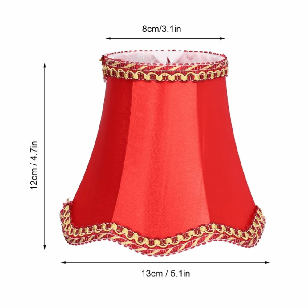 3PCS Simple Fabric Lampshade Clip On Design 4.7 inch Height Chandelier Lamp Shades Lamp Cover Indoor Lamp 3