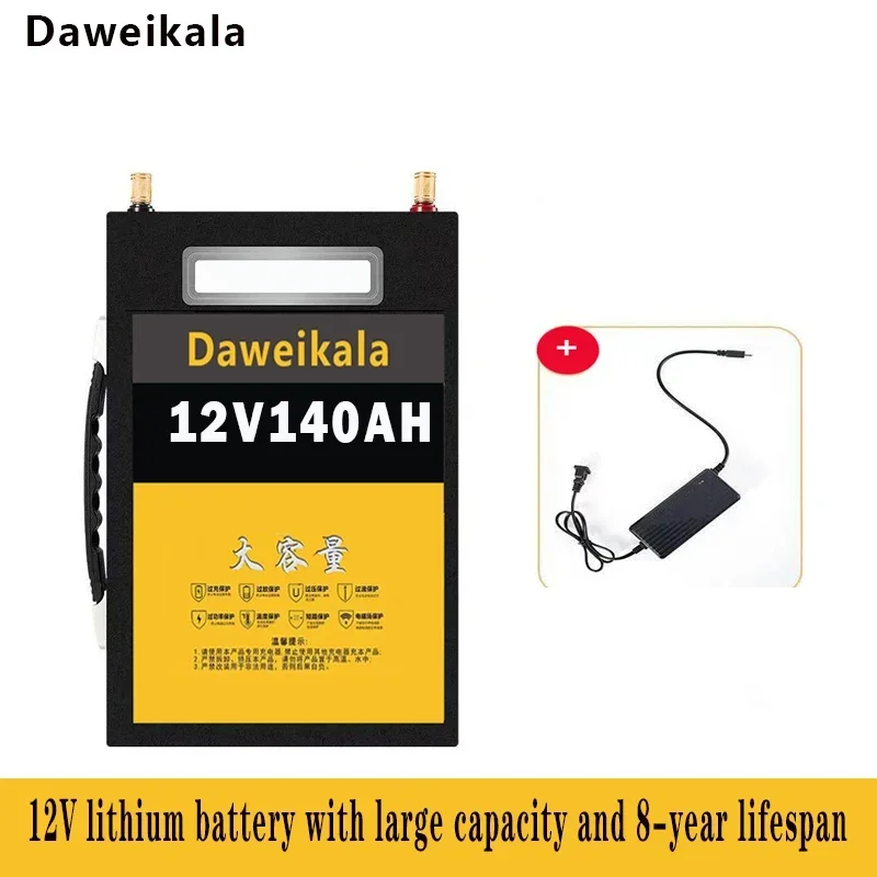 Drievoudige Lithiumbatterij 12v180ah Draagbare Krachtcentrale Zonne-Energieopwekking Batterij Dc Buitencamera Noodstroomvoorziening