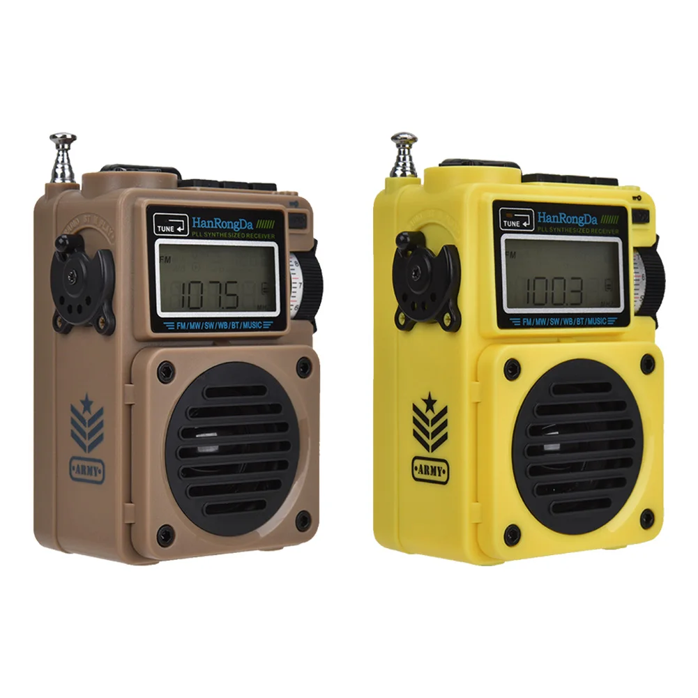 

Цифровой радиоприемник HRD-701 с полным диапазоном частот FM MW SW WB, музыкальное радио, Bluetooth-совместимость, встроенный аккумулятор 1000 мАч
