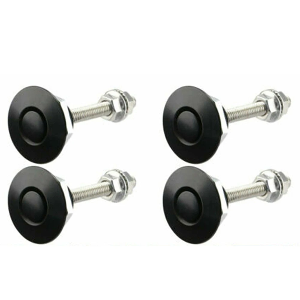 4PC Push Button Quick Release Hood Bonnet Pins Lock Clip Car Bumper Latch Kit EA