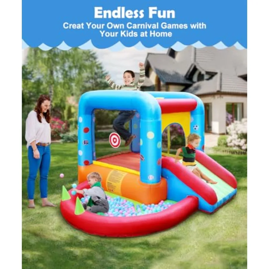 Opblaasbaar springhuis kasteel glijbaan uitsmijter voor springen buiten en binnen feest baby achtertuin water jumper speelgoed met ventilator ba