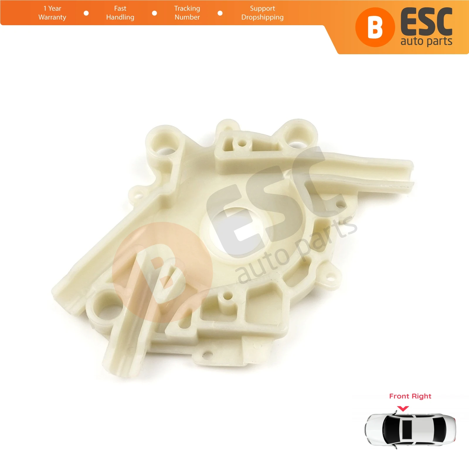 ESC EWR1039 Window Regulator Motor House Cover Front Right for VW Golf 3 Polo HB Vento Land Rover Freelander Mercedes Axor Atego