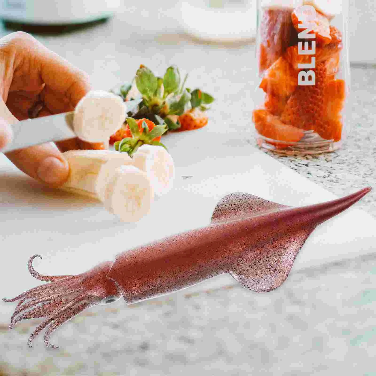 Jouet calamaire Élpour enfants, simulation de calmar, jeu de nourriture, accessoires de cuisine, affichage de la viande