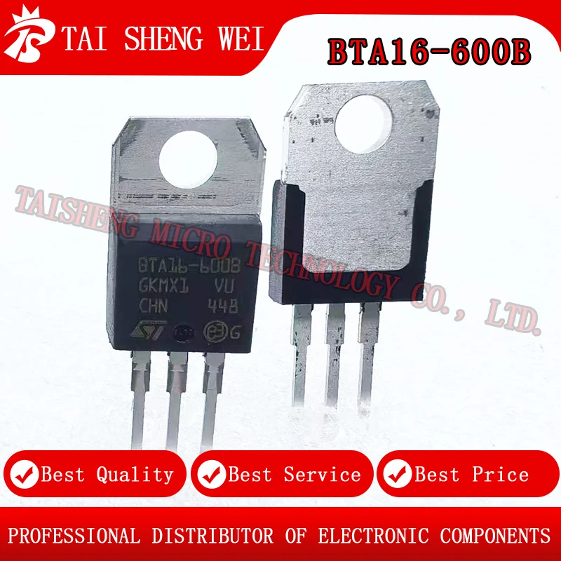10PCS Brand New BTA16-800B Bidirectional Triac BTA16-800C BTA16-600B BTA12-600B Package TO-220