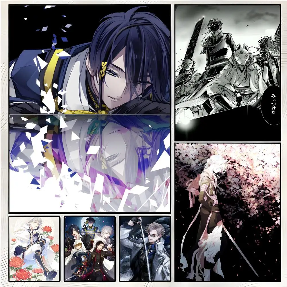 Classic Game Touken Ranbu Painting Calligraphy Wall Art Mural Living Room Canvas Decor Gifts