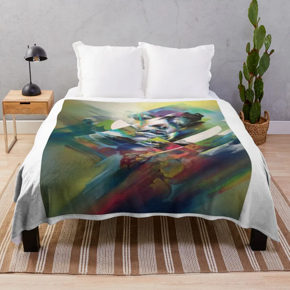 Fragmented Reality Abstract Expressionist Art\t Throw Blanket Comforter warm winter Blankets For Baby Blankets