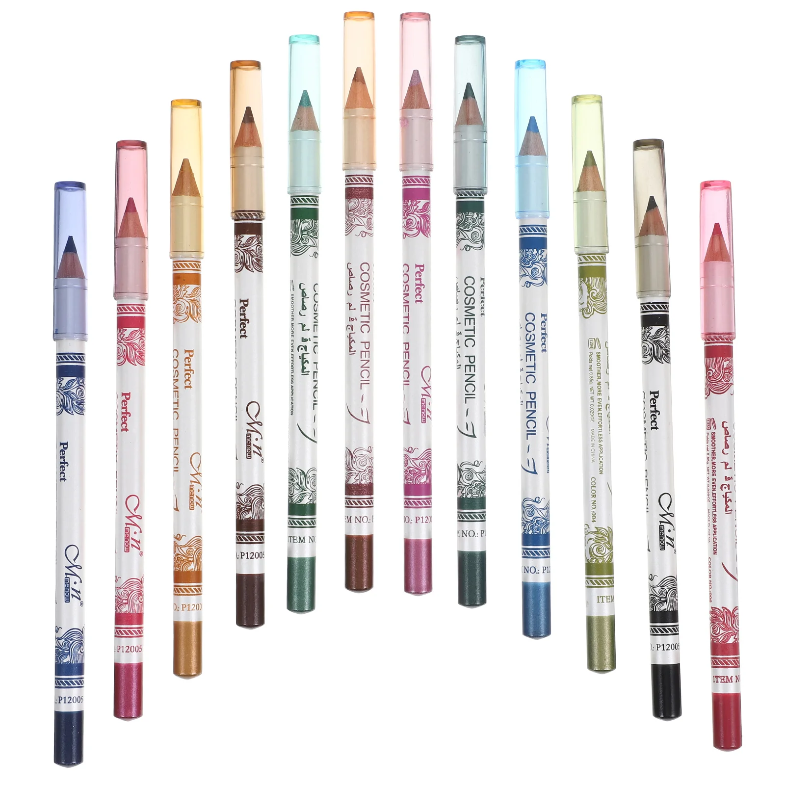 

12pcs Eyeliner Set Colored Liner Pencils Waterproof Oilproof Portable Easy Removal Shaping Charming Eyes for Makeup