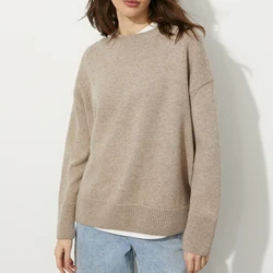 2023 New Women Good Quality Sweater O-Neck Autumn Winter Clothes Knitted Pullovers Long Sleeve Sweater Pull Femme