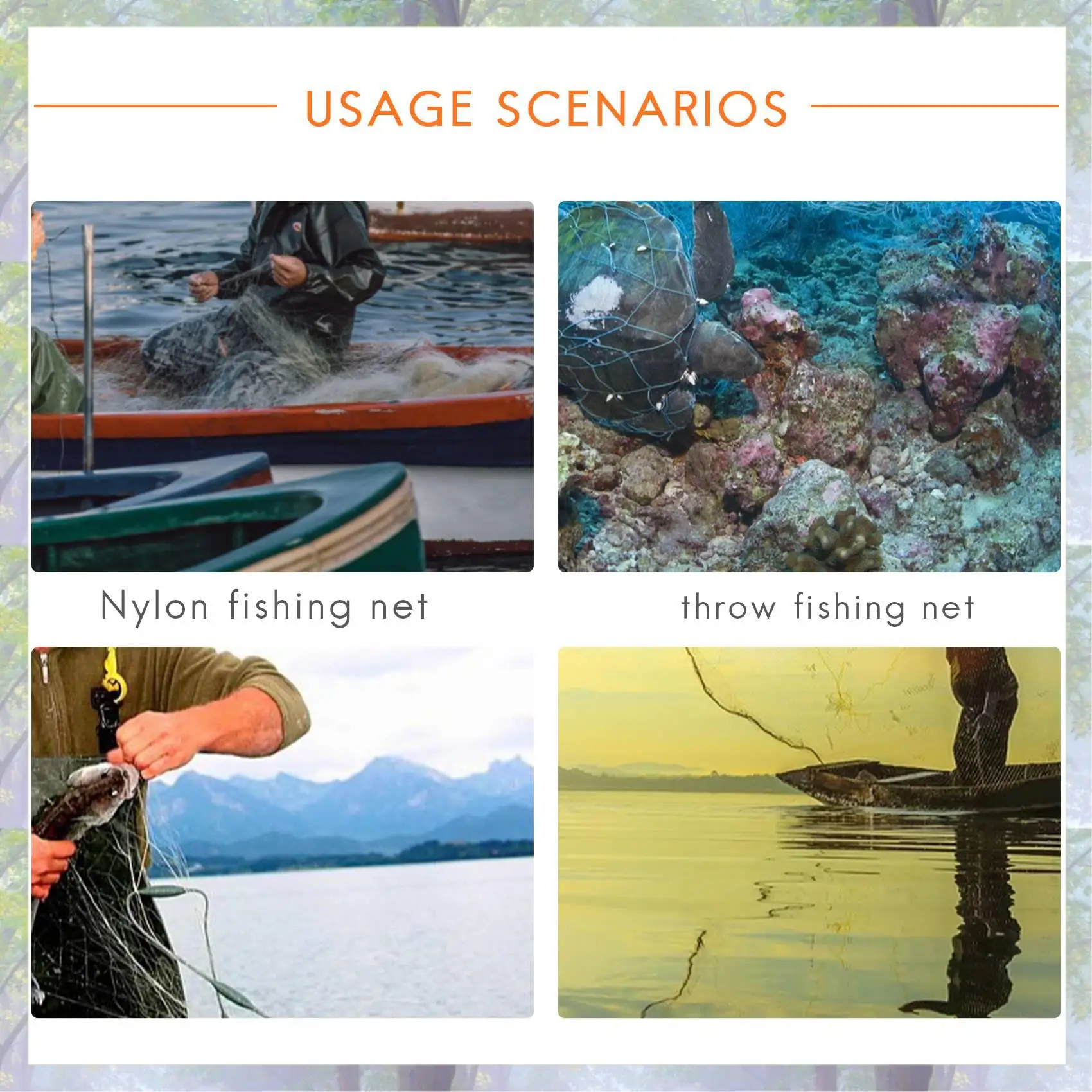 

Новое поступление, 8 футов, 2,4 м, приманка для рыболовной сети, легко бросить, ручное литье, прочная нейлоновая сетка 3/4 дюйма + грузило