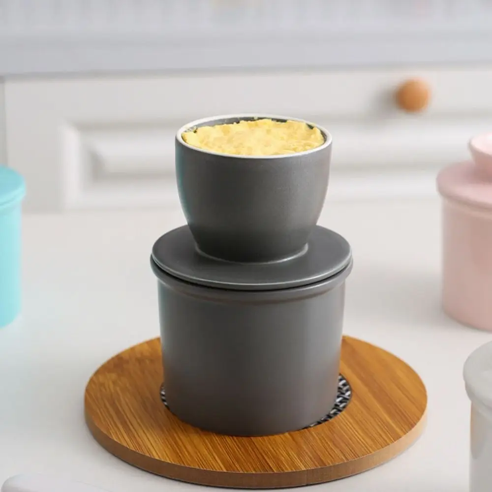 

Household Ceramic Butter Cup Sealed 350ml Butter Jar with Lid Butter Tank Refrigerator